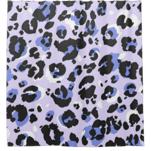 Rideaux De Douche Motif léopard sans soudure. Texture de la peau de