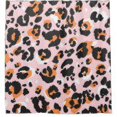 Rideaux De Douche Motif léopard sans soudure. Texture leo classique. (Devant)