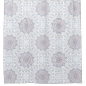 Rideaux De Douche Motif Mandala bleu classique (Devant)
