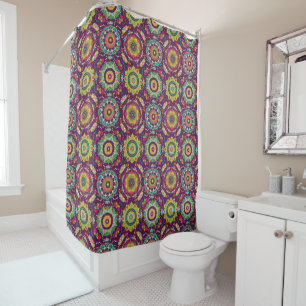 Rideaux De Douche Motif Mandala Rétro