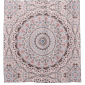 Rideaux De Douche Motif Mandala Rose et Bleu Boho (Devant)