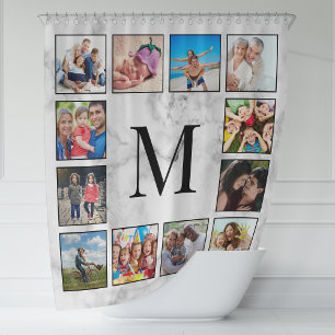 Rideaux De Douche Motif Marbre blanc en pierre