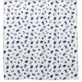 Rideaux De Douche Motif marin avec hippocampes (Devant)