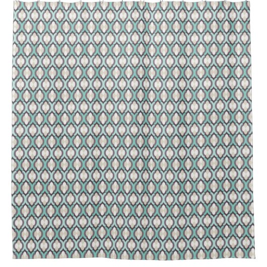 Rideaux De Douche Motif marocain de turquoise (Devant)