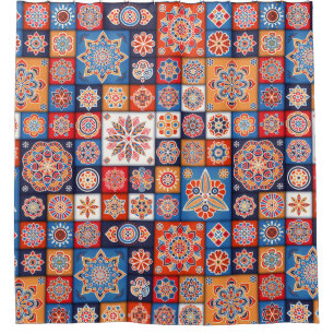 Rideaux De Douche Motif marocain en carreaux
