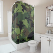Rideaux De Douche Motif militaire fait sur commande de camouflage de (En situation)