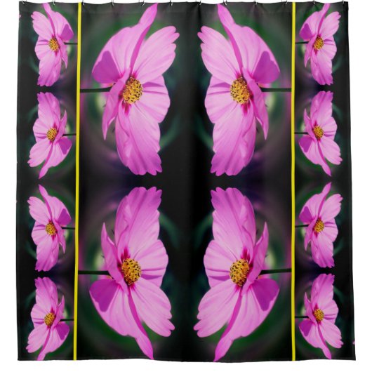 Rideaux De Douche Motif miroir rose Cosmos (Devant)