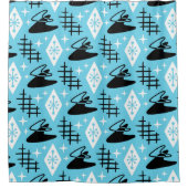 Rideaux De Douche Motif moderne Boomerang du milieu du siècle (Devant)