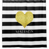 Rideaux De Douche Motif Moderne De Grandes Blancs Et Noires (Devant)