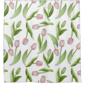 Rideaux De Douche Motif moderne de Tulipe rose (Devant)