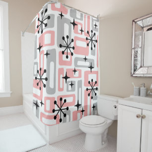 Rideaux De Douche Motif moderne du milieu du siècle de l'âge atomiqu