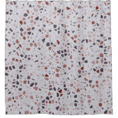 Rideaux De Douche Motif moderne en marbre rose Terrazzo (Devant)