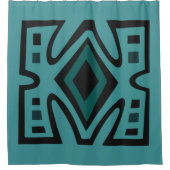 Rideaux De Douche motif moderne et tribal africain (Devant)