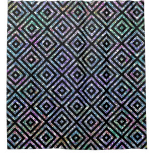 Rideaux De Douche Motif moderne noir Parties scintillant colorée