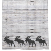 Rideaux De Douche Motif Moose Silhouette Grey (Devant)
