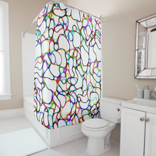 Rideaux De Douche Motif multicolore (En situation)