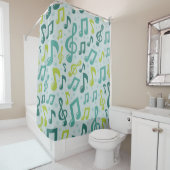 Rideaux De Douche Motif musical (En situation)