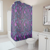 Rideaux De Douche Motif musical (En situation)