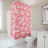 Rideaux De Douche Motif musical (En situation)