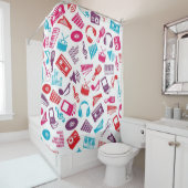 Rideaux De Douche Motif musical (En situation)