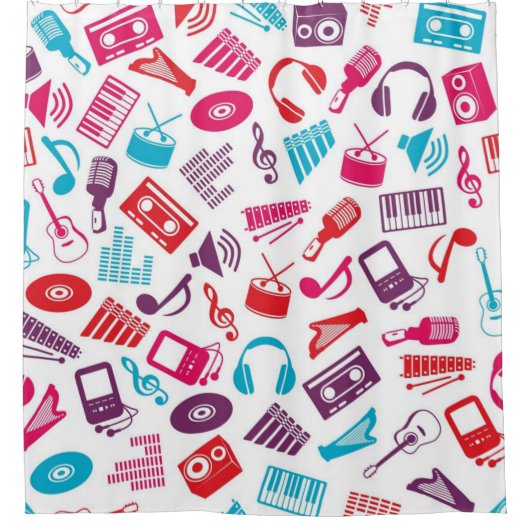 Rideaux De Douche Motif musical (Devant)