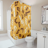 Rideaux De Douche Motif musical (En situation)