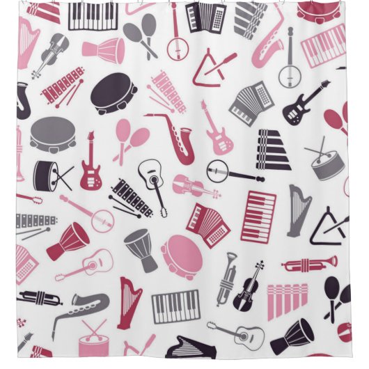 Rideaux De Douche Motif musical (Devant)