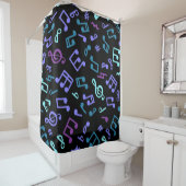 Rideaux De Douche Motif musical (En situation)