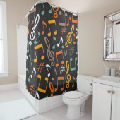 Rideaux De Douche Motif musical (En situation)