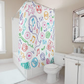 Rideaux De Douche Motif musical (En situation)