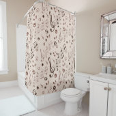 Rideaux De Douche Motif musical (En situation)
