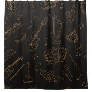 Rideaux De Douche Motif musical