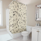 Rideaux De Douche Motif musical (En situation)