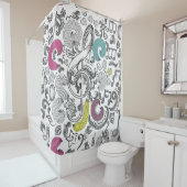 Rideaux De Douche Motif musical (En situation)