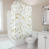 Rideaux De Douche Motif musical (En situation)