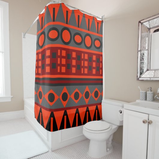 Rideaux De Douche Motif natif Aztec (En situation)