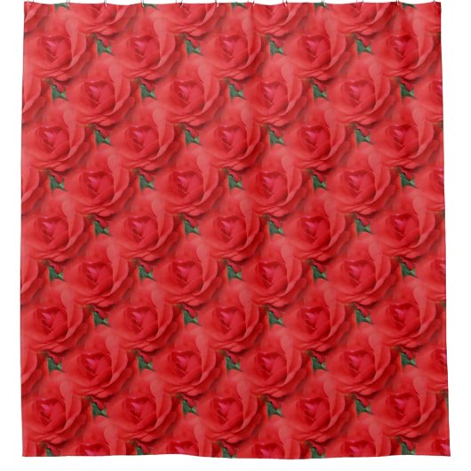 Rideaux De Douche Motif naturel de Red Roses (Devant)