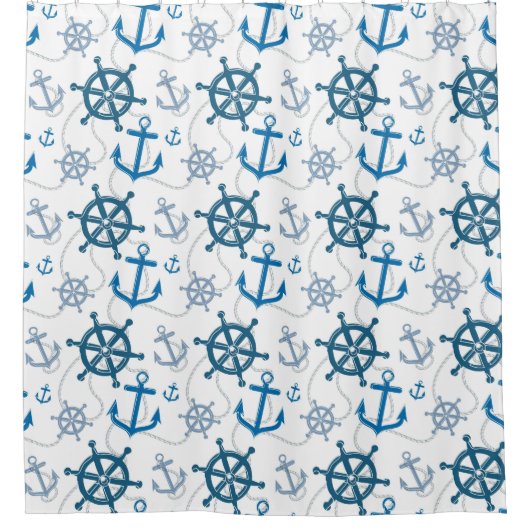 Rideaux De Douche motif nautique (Devant)