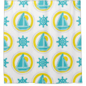 Rideaux De Douche Motif nautique (Devant)