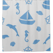 Rideaux De Douche Motif nautique (Devant)