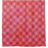 Rideaux De Douche Motif noir, blanc et rouge À damiers (Devant)