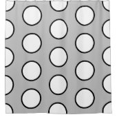 Rideaux De Douche Motif Noir Blanc Noir Noir Sur Gris (Devant)