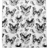 Rideaux De Douche Motif noir blanc papillon (Devant)