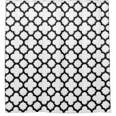 Rideaux De Douche Motif noir et blanc de Quatrefoil (Devant)
