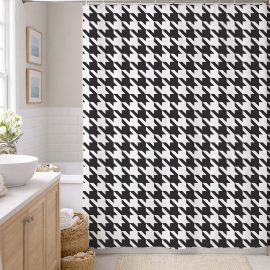 Rideaux De Douche Motif noir et blanc Houndstooth