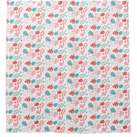 Rideaux De Douche Motif OEuf de Pâques Bunny Oreilles (Devant)