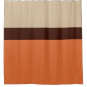 Rideaux De Douche Motif  Orange Brown ivoire (Devant)