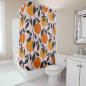 Rideaux De Douche Motif orange vibrant (En situation)