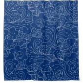 Rideaux De Douche Motif oriental des vagues abstraites (Devant)