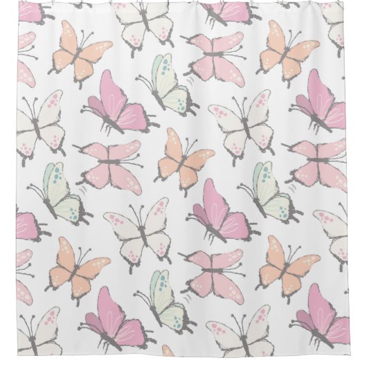Rideaux De Douche Motif papillon (Devant)